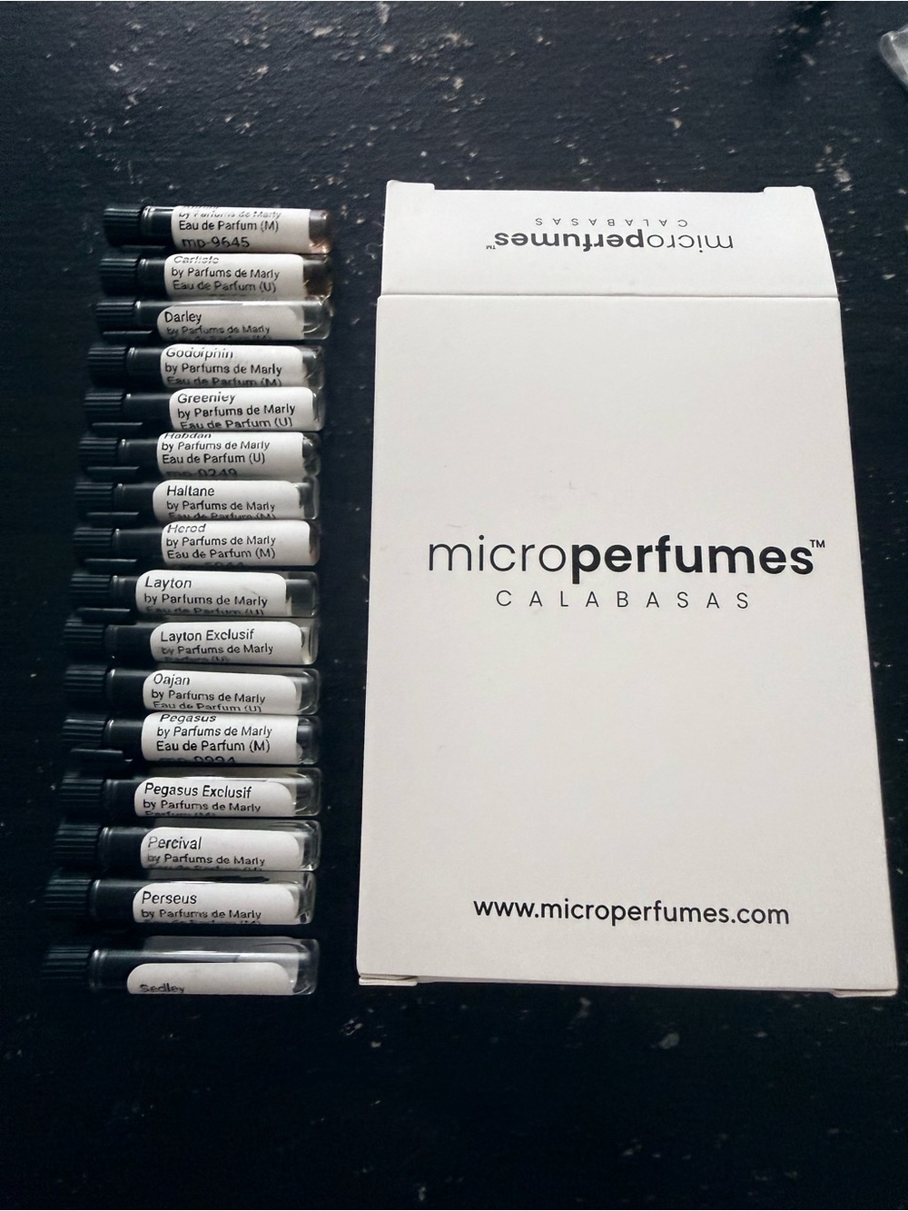 Parfums de Marly sample vials by Microperfumes